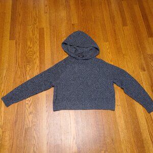 Forever 21 Sweater Hoodie Ribbed Gray Size Large